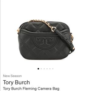 Tory Burch Soft Fleming Camera Bag - Black NWT